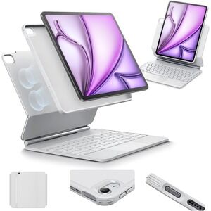ESR iPad Air 13" M3/M2 Keyboard Case with Trackpad – Rebound 360 White